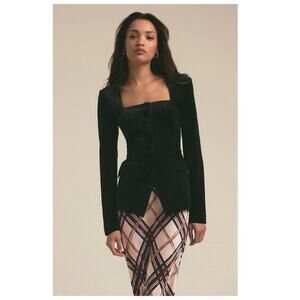 Favorite Daughter The Penelope Square Neck Velvet Jacket Size 2